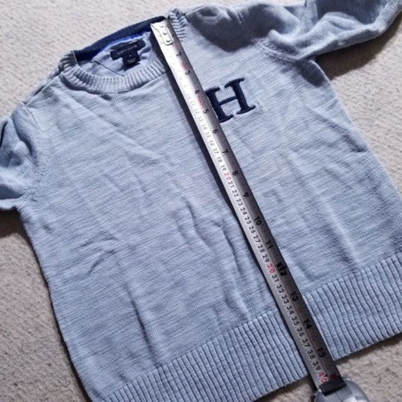 Tommy Hilfiger Blue Sweater with Elbow Patches - Picture 8 of 8